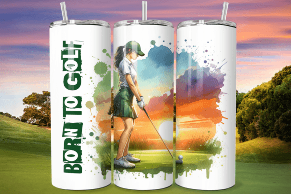 Born to Golf Tumbler Wrap PNG: Graphics for Tumbler Wraps