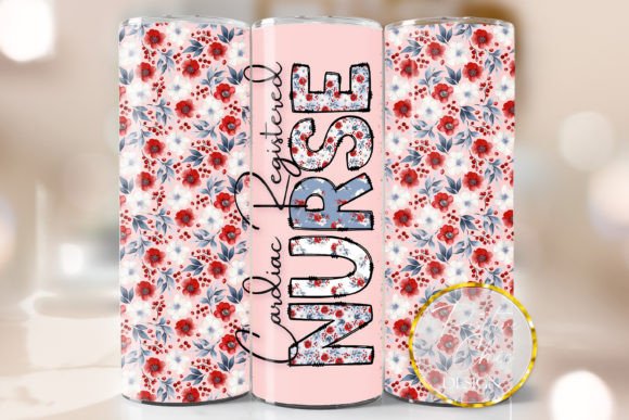 Cardiac Nurse Tumbler Wrap PNG Design: Graphics for Crafts & Care
