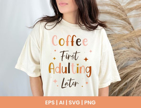 Coffee First SVG PNG: Graphics for Crafts & Local Branding