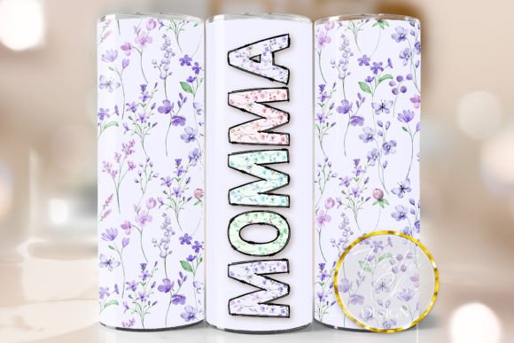 Floral Mothers Day Tumbler Wrap Momma: Graphics & Crafts Asset Review