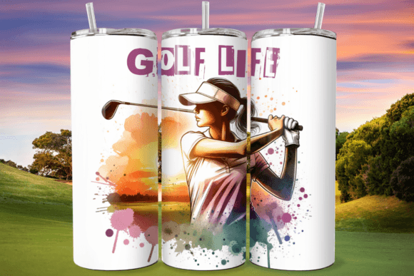 Golf Life Tumbler Wrap PNG Sublimation Graphics