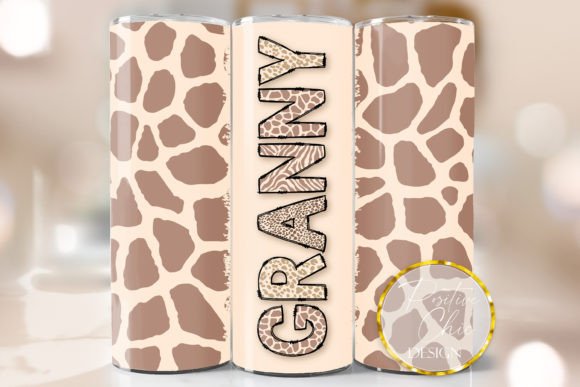 Granny 20 Oz Tumbler Wrap Animal Print: Graphics for Crafts