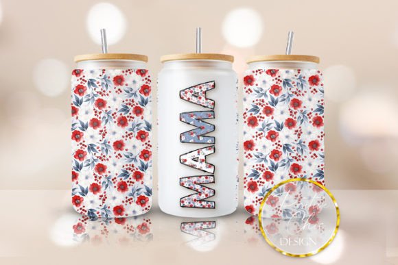 Mama Libbey Can Wrap UVDTF Glass Cup PNG: Graphics for Crafts