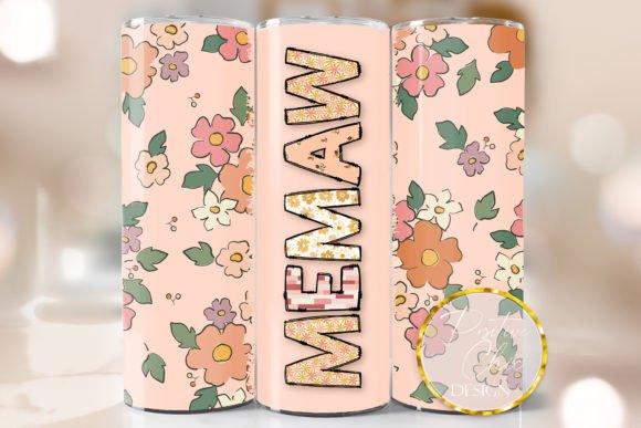 Memaw Mothers Day Skinny Tumbler Wrap: Graphics for Crafts-Driven Branding