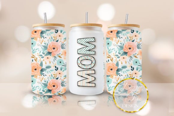 Mom Glass Can Wrap PNG: Graphics for Crafts