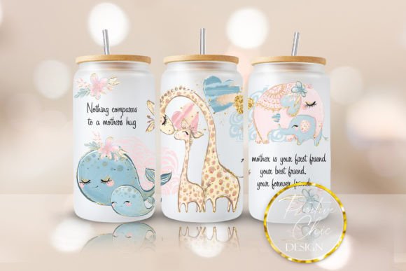 Mommy and Me Libby Glass Tumbler Wrap: Graphics for Crafts Brands