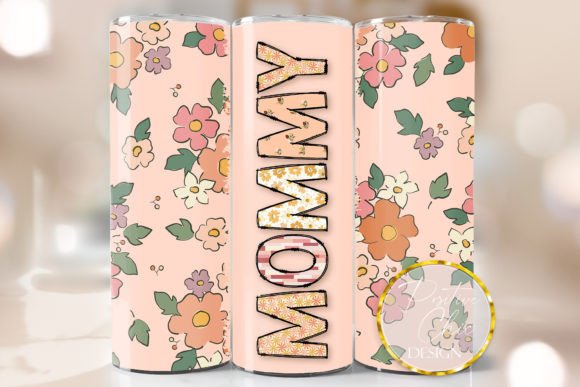 Mommy Mothers Day Skinny Tumbler Wrap: Graphics for Crafts & Content
