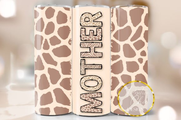 Mother 20 Oz Tumbler Wrap Animal Print: Graphics for Crafts & Branding