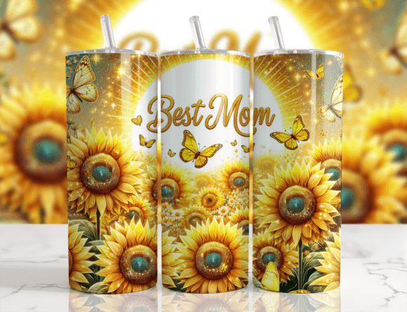 Mothers Day Flower 20oz Tumbler Wrap: Graphics for Crafts & Branding