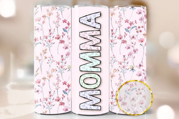 Mothers Day PNG 20oz Tumbler Wrap Momma