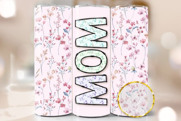 Mothers Day PNG Tumbler Wrap: Graphics for Crafts