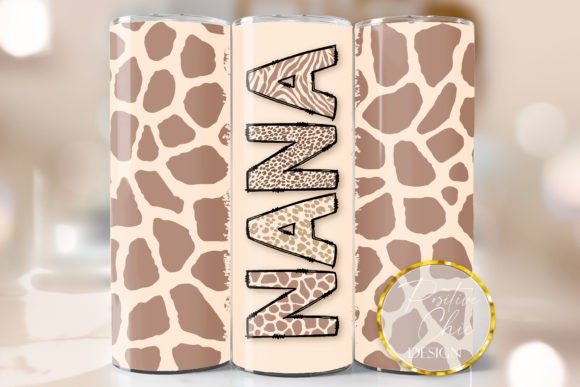 Nana 20 Oz Tumbler Wrap PNG Animal Print: Graphics for Crafts-Driven Branding