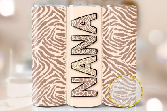 Nana Animal Print Skinny Tumbler Wrap: Graphics for Crafts & Branding