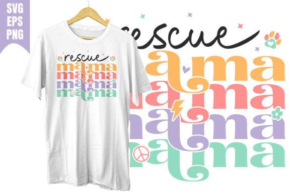 Rescue Mama Love SVG: Retro Groovy Graphics for T-Shirt Designs