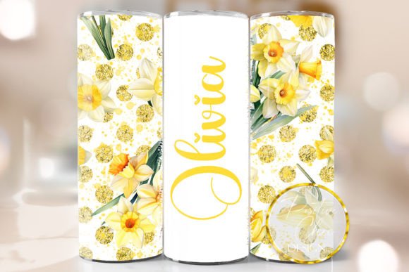 Spring Flowers Tumbler PNG: Graphics for Crafts