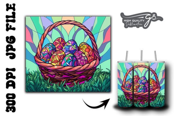 Stained Glass Easter Egg Tumbler Wrap 40
