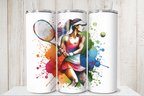 Tennis Girl Life Tumbler Wrap Graphics